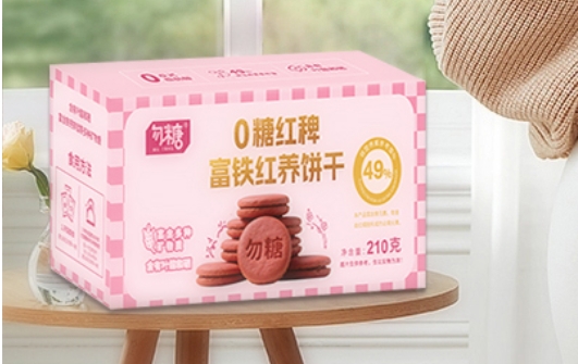 唐人福0糖红稗饼干