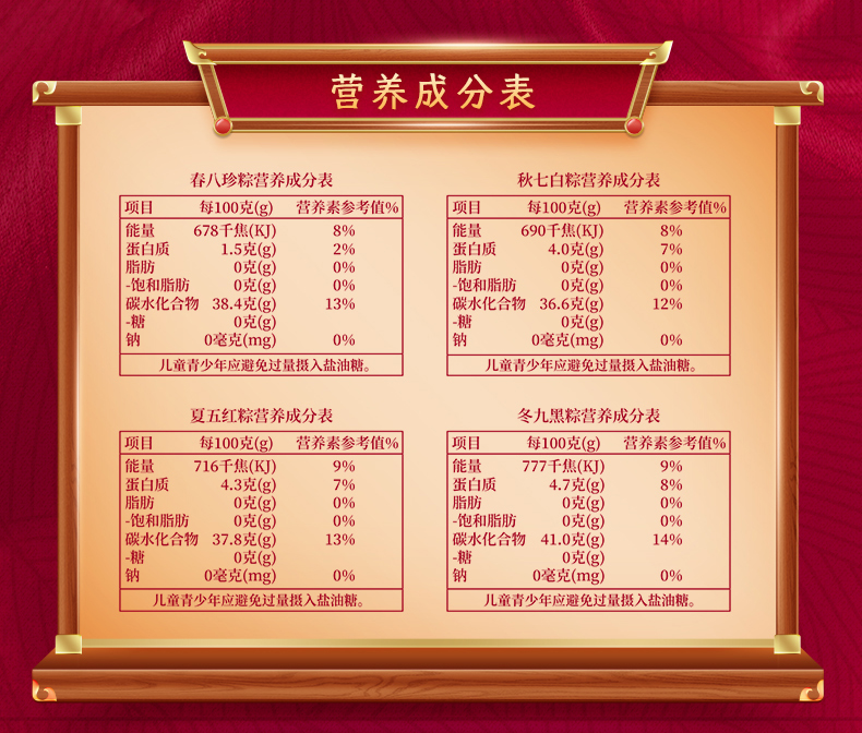 0糖0脂0钠粽子礼盒